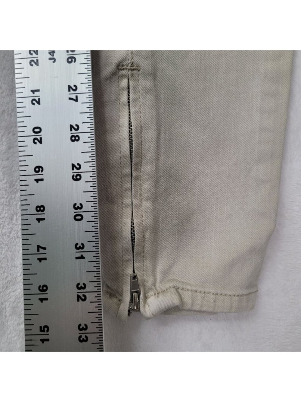 Pacsun Men's Active Stretch Beige Drawstring Zippered Ankle Jogger Pants Size S - Picture 9 of 12